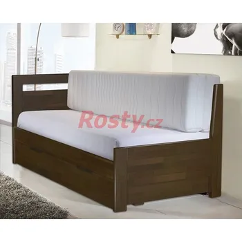 Postel BMB ROZKLÁDACÍ POSTEL Z MASIVU TANDEM KLASIK DUB 90/180x200cm