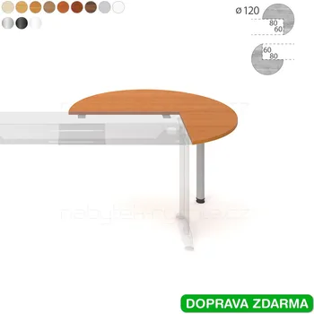 Psací stůl FP 22 L N Hobis Flex - Stůl přídavný pr. 120 kruh