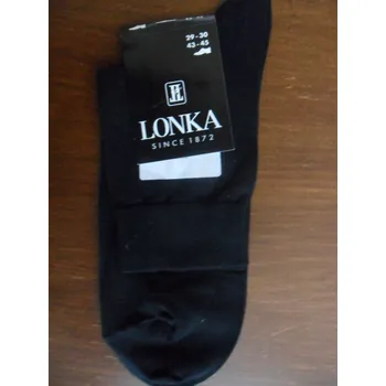 Pánské ponožky HARBUR-pánské ponožky LONKA černé 41-42(27-28) (pánské ponožky z mercerované bavlny)