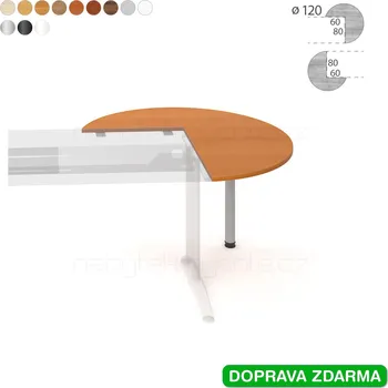 Psací stůl FP 22 P P Hobis Flex - Stůl přídavný pr. 120 kruh