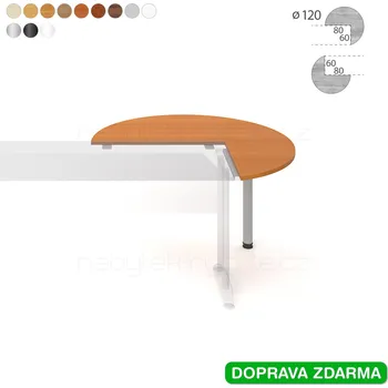 Psací stůl CP 22 L N Hobis Cross - Stůl přídavný pr. 120 kruh