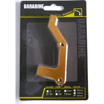 Brzda na kolo Adaptér zadní IS-PM na 203mm zlatý ELOX Baradine