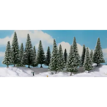 Modelová železnice NOCH 24680 Strom - jedle zasněžená 10-14cm 8ks NO24680