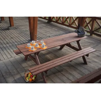 Zahradní sestava Zahradní dřevěná souprava PINK 200 cm