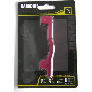 Brzda na kolo Adaptér přední PM-PM na 203mm červený ELOX Baradine