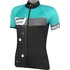 cyklistický dres Force Square s krátkým rukávem W černý/tyrkysový