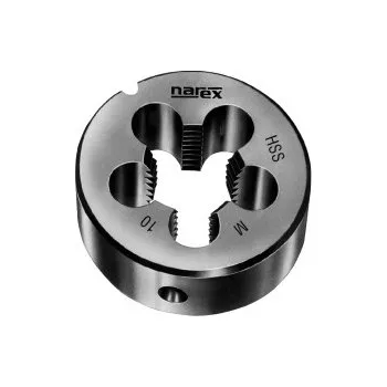 Závitořezný nástroj Očko závitové - M12x1,25 - 6g, HSS, ČSN 223210, Narex (Závitová kruhová čelist Narex, metrický závit, HSS - výkonná rychlořezná ocel, tolerance 6g)