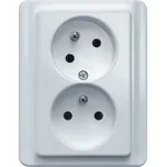 Tesla Stropkov, a.s. Zásuvka dvojitá pootočená 4FN15098.2101 B bílá - Tesla Stropkov - Standart