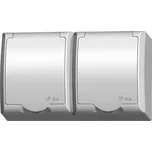 OSPEL FALA dvojzásuvka bílá IP44