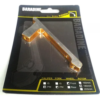 Brzda na kolo Adaptér přední PM-PM na 180mm zlatý CNC ELOX Baradine