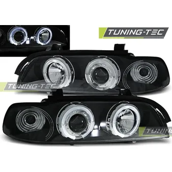 Přední světlomet PŘEDNÍ SVĚTLOMETY, SVĚTLA, LAMPY BMW E39, 1995-2003, ANGEL EYES, ČERNÉ BLACK, PŘÍPRAVA PRO MOTORKY (LPBM16)