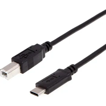 Datový kabel Kabel USB-C male / USB 2.0 B - pro připojení tiskárny / mixážního pultu - černý - 1m