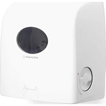 Zásobník na papírové ručníky Bílý plastový zásobník papírových ručníků v roli.