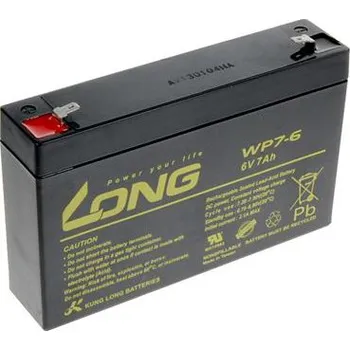 Záložní baterie Long 6V 7Ah olověný akumulátor F1 (WP7-6)