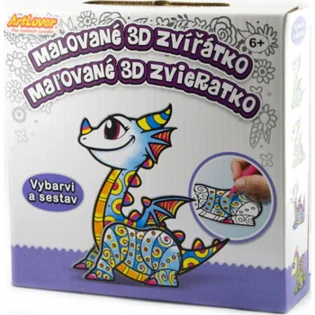 kreativní sada ArtLover malované 3D zvířátko - Drak 15cm