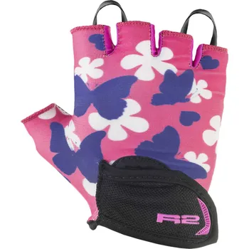 Cyklistické rukavice 3Y - Rukavice R2 dětské VOSKA růžové krátké