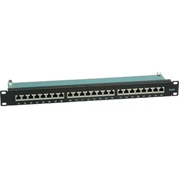 Patch panel Value Patchpanel 19'' kat. 6 STP, 24 portů, černý