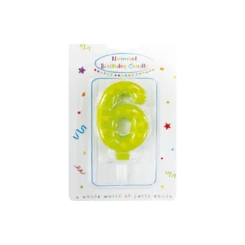 Dortová svíčka Svíčka na dort č. 6, barevná