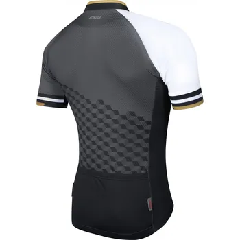 cyklistický dres Force Way 9001262 šedý/bílý/zlatý