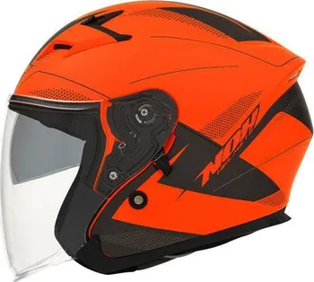 Helma na motorku NOX N127 Fusion oranžová fluo matná/černá/šedá