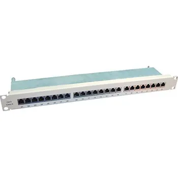 Patch panel Value Patchpanel 19'' kat. 6 STP, 24 portů, šedý