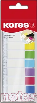 Záložka Kores Index Strips popisovací záložky na pravítku 45 x 12 mm