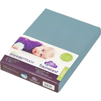 Träumeland Jersey Uni prostěradlo 70 x 140 cm, Ozeanblau