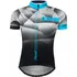 cyklistický dres Force Best s krátkým rukávem šedý/modrý/černý