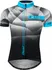 cyklistický dres Force Best s krátkým rukávem šedý/modrý/černý
