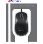 Myš Verbatim Silent Optical Mouse, optická, drátová USB, černá