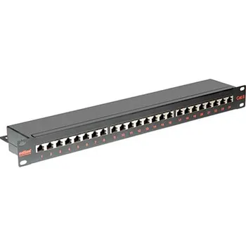 Patch panel ROLINE Patchpanel 19'' kat. 6 STP, 24 portů, černý
