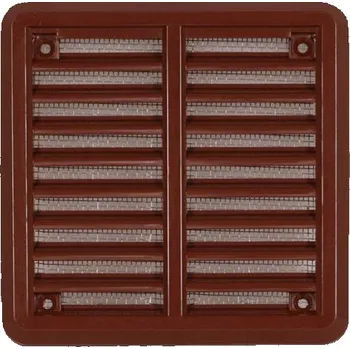 Větrací mřížka HACO 0314 krytka hnědá 150 x 150 mm