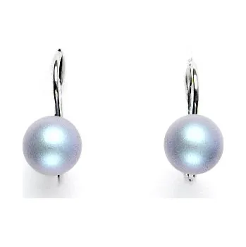 Náušnice Stříbrné náušnice, swarovski perly iridescent light blue, NK 1183