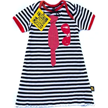 Kojenecké šaty Rock a Bye Baby Kojenecké šaty černé proužky potisk Velikost: 80