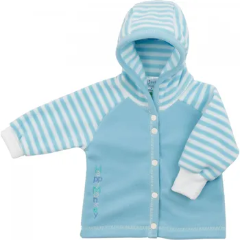 Kojenecká bunda světle modrý kojenecký kabátek s kapucí