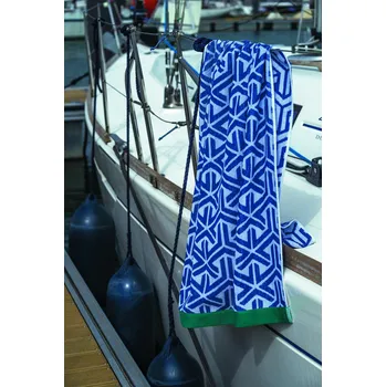 Plážová osuška Jet Set Graphic Modrá