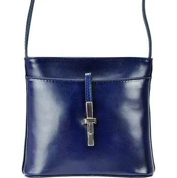 Kabelka Malá kožená tmavěmodrá crossbody kabelka no. 44