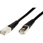 21.15.1315 Propojovací kabel RJ45/RJ45, S/FTP, 0,3m, kat. 6, černý