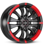 Ronal R59 Jetblack Matt-Red Rim 7,0x16…