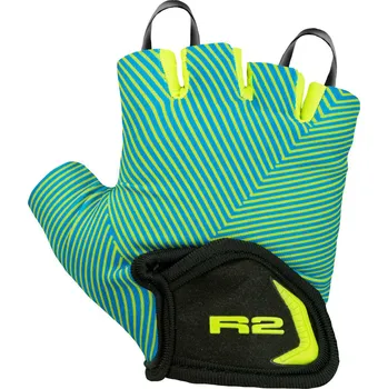 Cyklistické rukavice 4Y - Rukavice R2 dětské VOSKA modrá tyrkys krátké