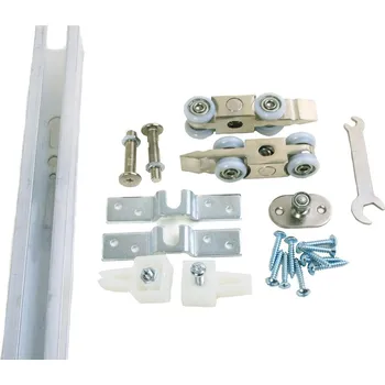 Dveřní kování Kování na posuvné dveře - 2 sady vozíků s lištou 390cm