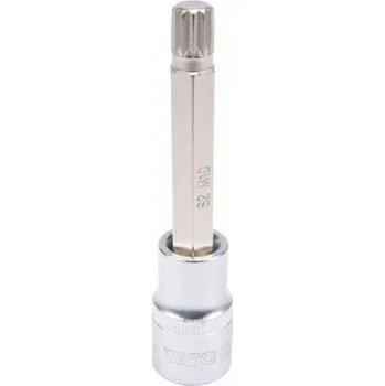 Bit Prodloužený tisícihran M10 na 1/2" ráčnu bit vícezubý Klíč čepový