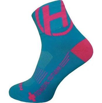 Pánské termoprádlo Haven Ponožky Haven Lite Silver Neo blue/pink - 2 páry 34-36
