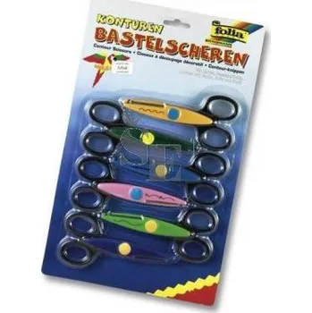 Kancelářské nůžky Nůžky konturovací 6ks, Folia