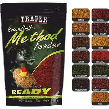 Návnadová surovina Traper READY Method Feeder 750 g Vanilka