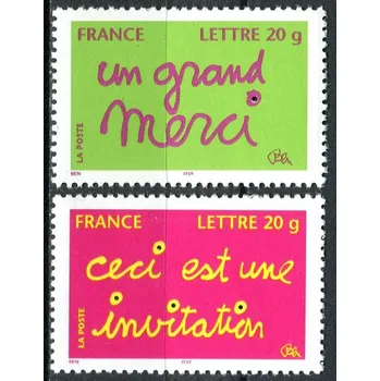 Poštovní známka Post France (2005) MiNr. 3911 - 3912 ** - Francie - Gratulační známky
