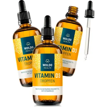 WoldoHealth Vitamin D3 kapky 2000 I.U. 3 x 50 ml