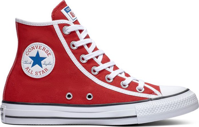 converse all star black red