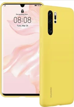 Pouzdro na mobilní telefon Huawei Silicone Car pro Huawei P30 Pro žluté