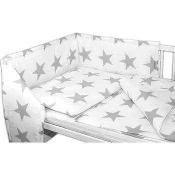 Baby Nellys Mantinel s povlečením 135 x 100 cm, Big stars